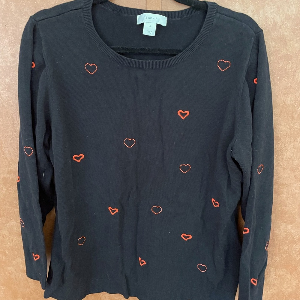 CJ banks Valentine Heart Sweater size X